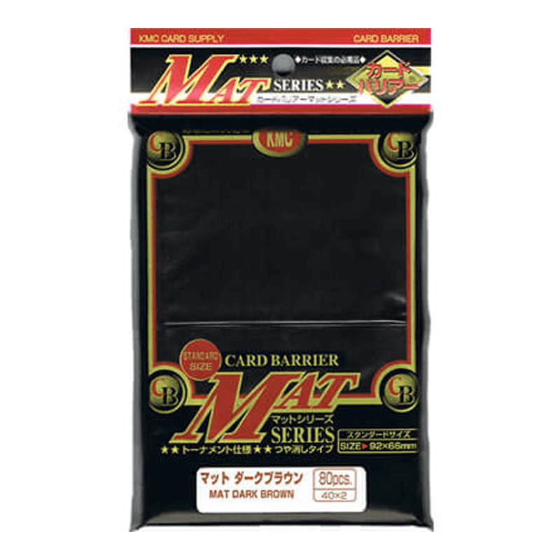 KMC 80 Mat Sleeves Dark Brown