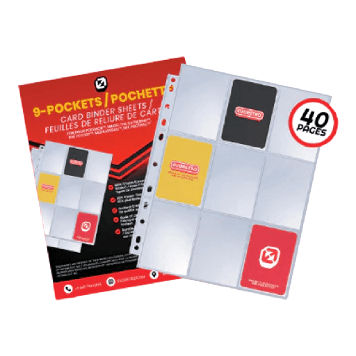 EvoRetro 9-Pocket Page TCG (Pack of 40)