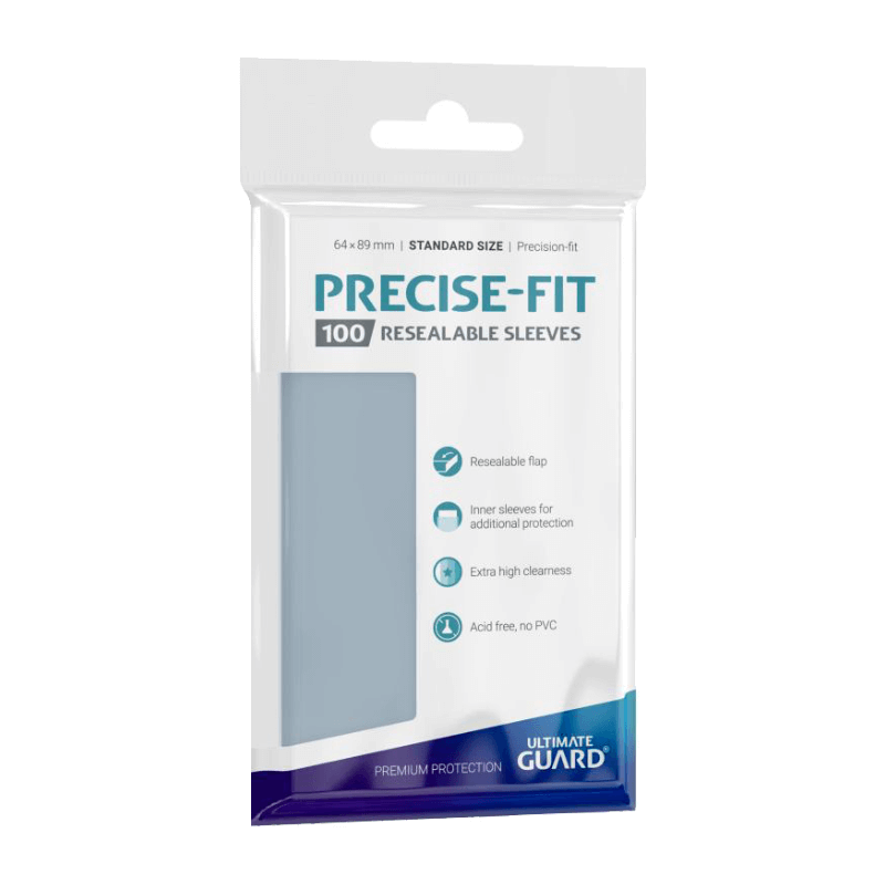 UG 100 Precise-Fit Resealable Standard Sleeves Transparent