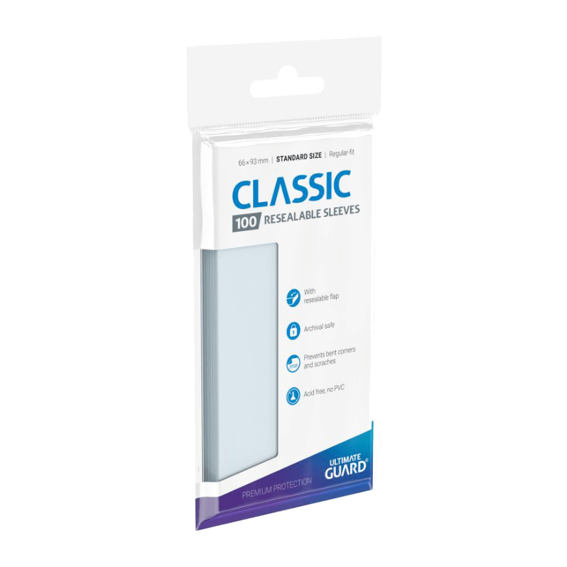 UG 100 Classic Resealable Standard Sleeves Transparent
