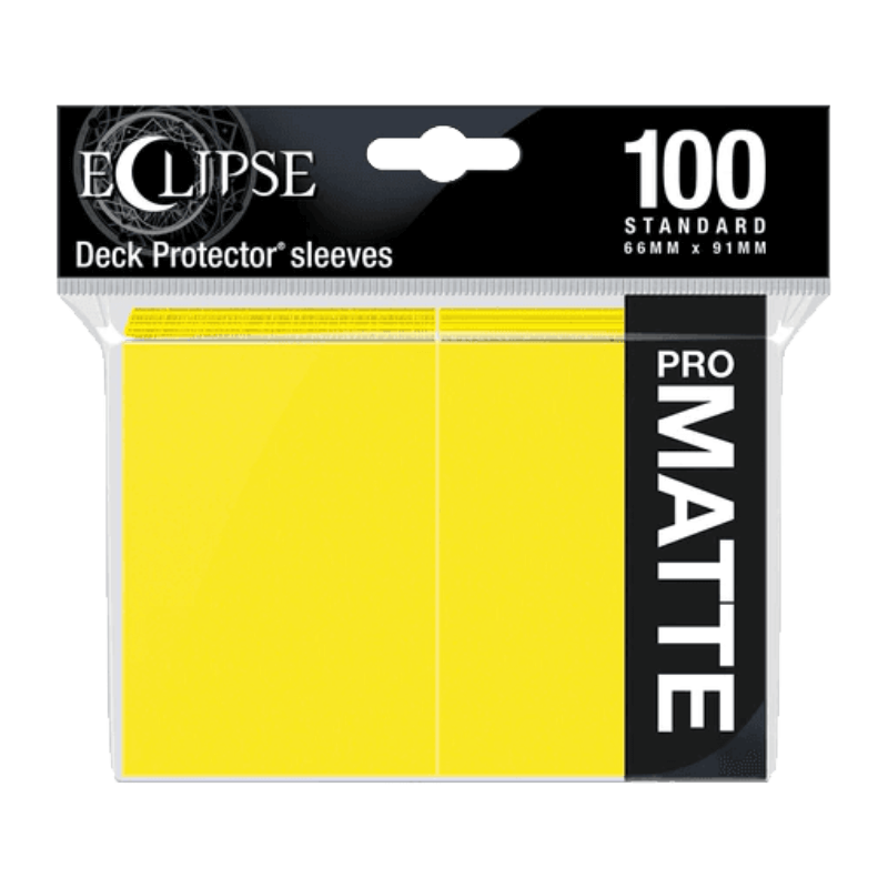 UP 100 Eclipse Matte Standard Sleeves - Lemon Yellow