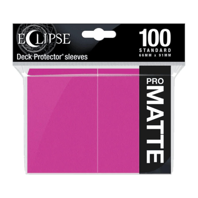UP 100 Eclipse Matte Standard Sleeves - Hot Pink