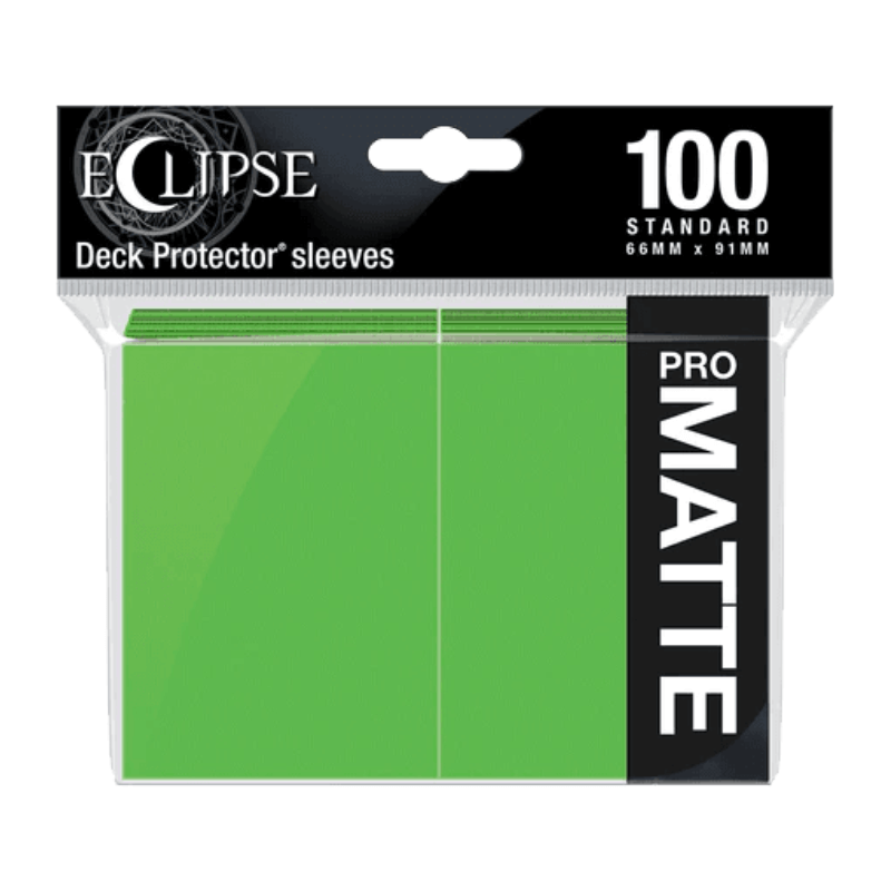 UP 100 Eclipse Matte Standard Sleeves - Lime Green