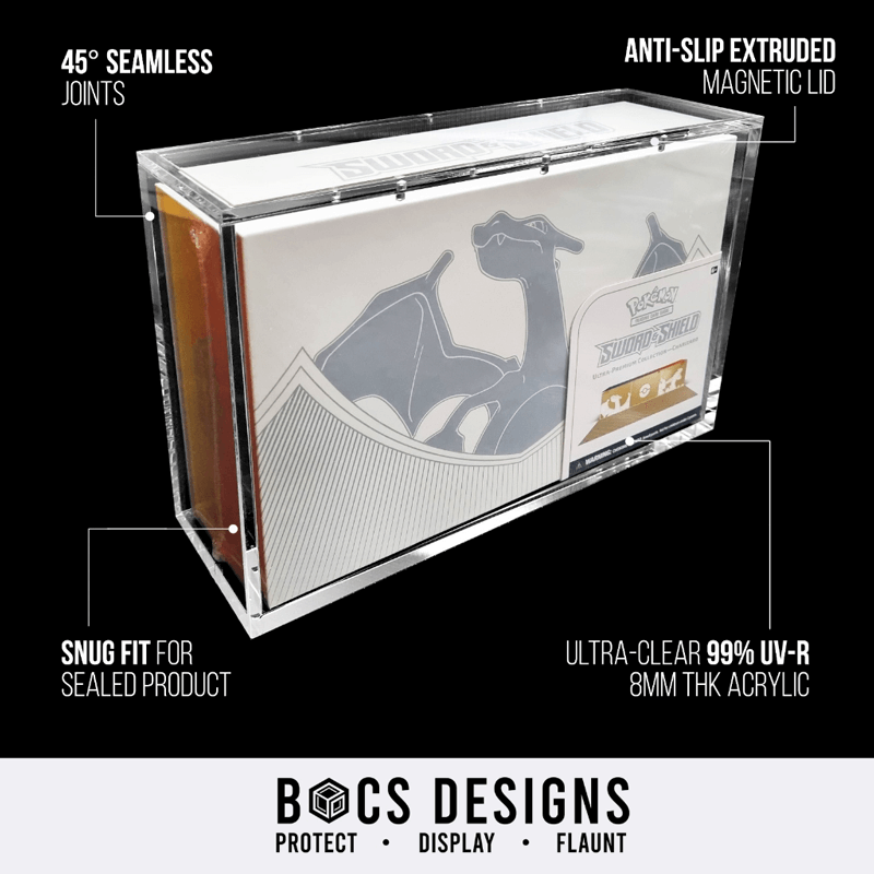 BOCS UV Acrylic Display Pokemon TCG Charizard Ultra Premium Collection