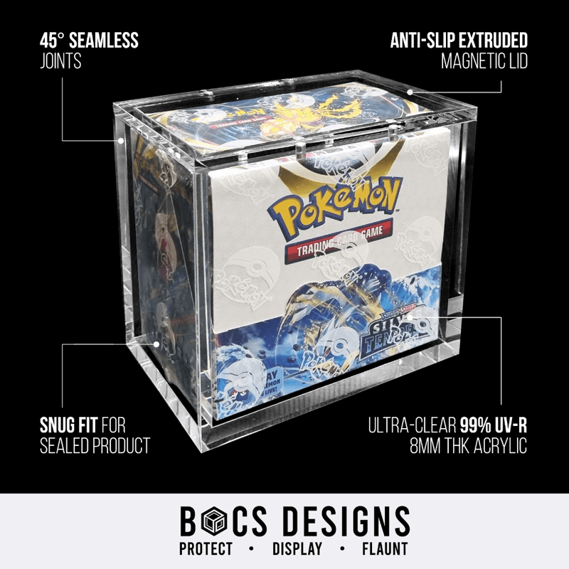 BOCS UV Acrylic Display Pokemon TCG Booster Box