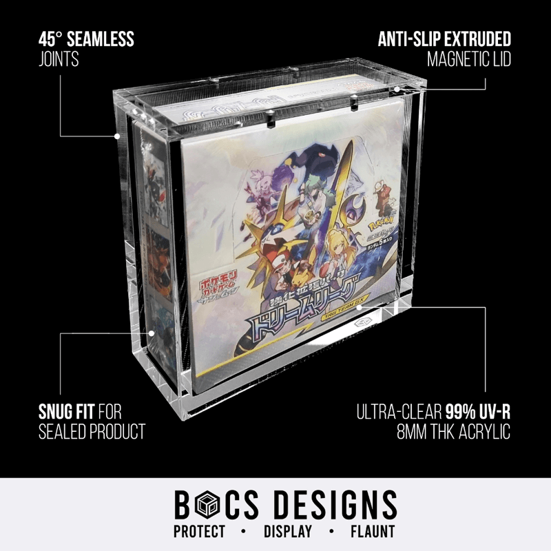 BOCS UV Acrylic Display Pokemon TCG Japanese Booster Box