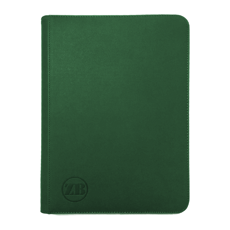 ZB 4 Pocket Zip Binder Dark Green