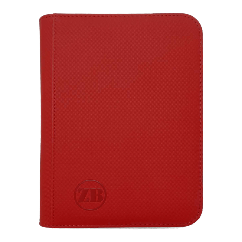 ZB 4 Pocket Zip Binder Red