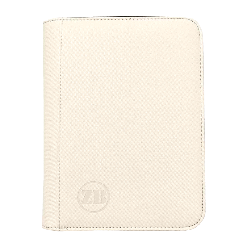 ZB 4 Pocket Zip Binder White