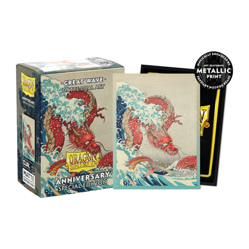 DS 100 STD Dual Matte Metallic Art Sleeves - Great Wave