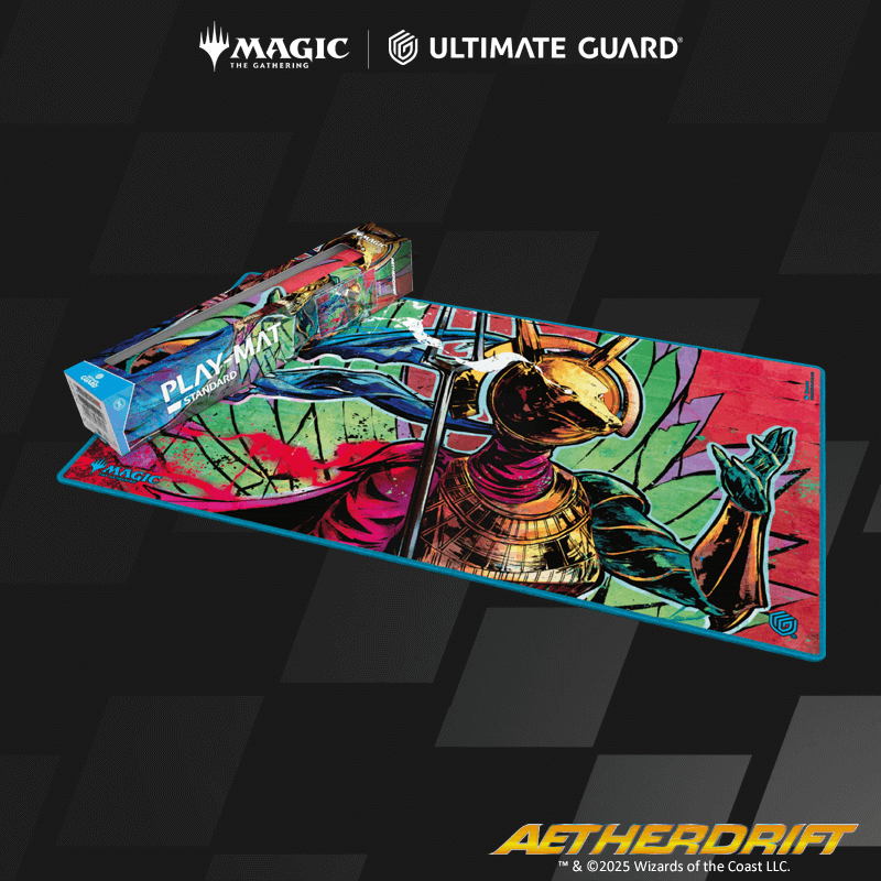 UG Play-Mat MTG Aetherdrift - Hazoret, Godseeker