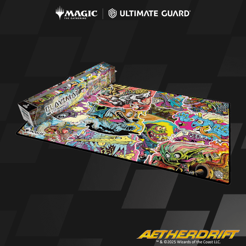 UG Play-Mat MTG Aetherdrift - Revved-Up Racers