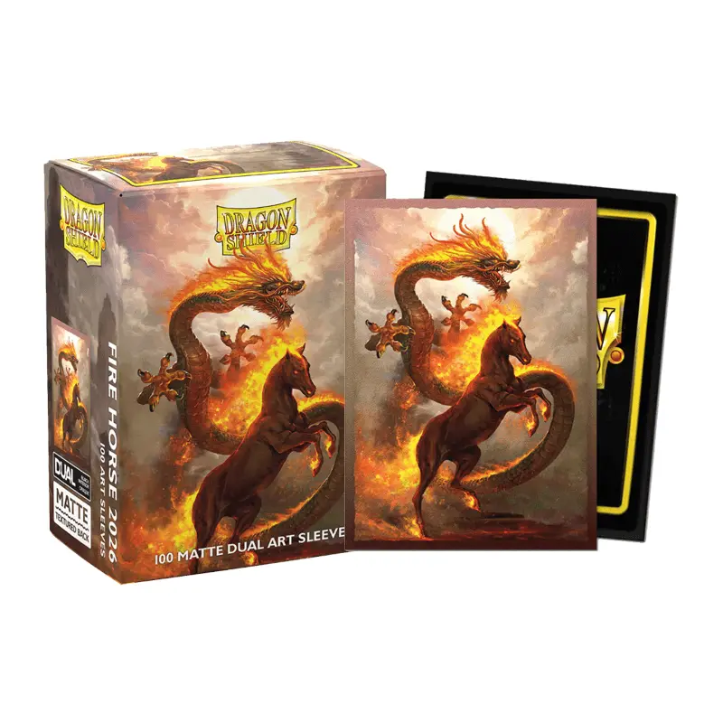 DS 100 STD Dual Matte Art Sleeves - 2026 Fire Horse