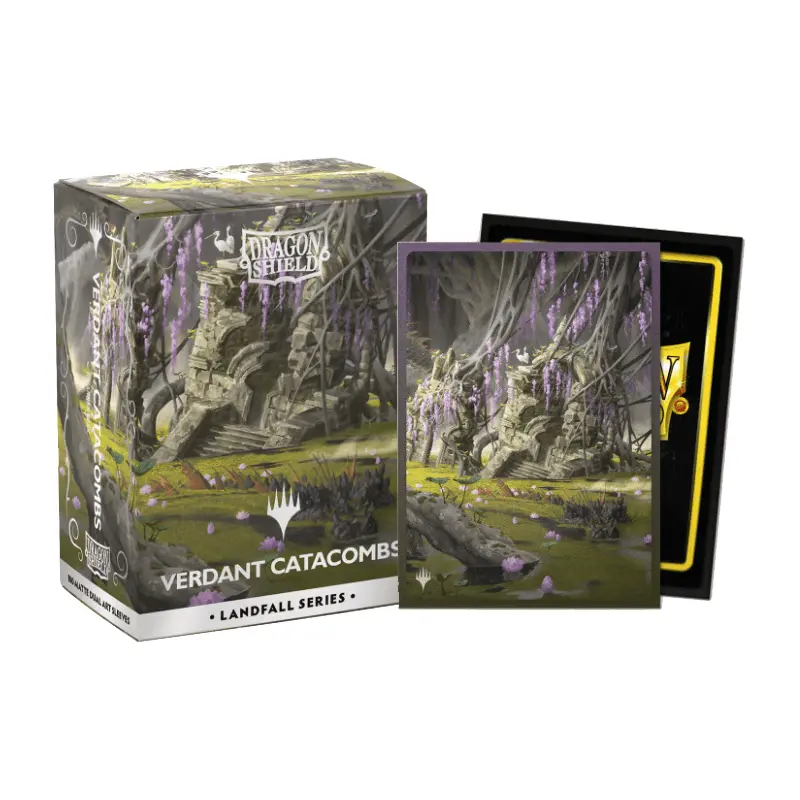 DS 100 STD Dual Matte Art Sleeves - MTG Landfall Series - Verdant Catacomb