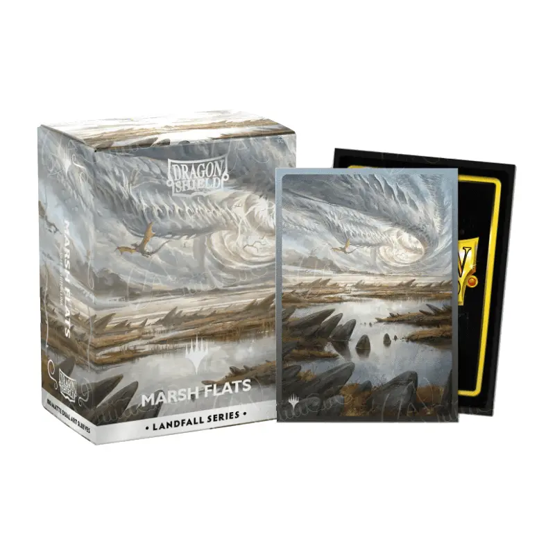 DS 100 STD Dual Matte Art Sleeves - MTG Landfall Series - Marsh Flats