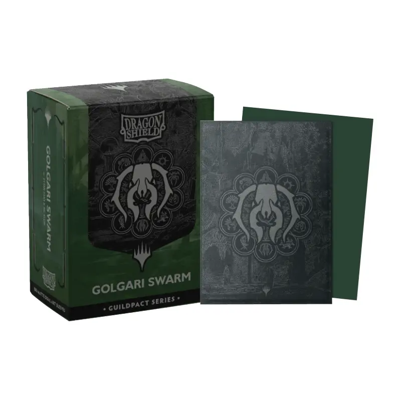 DS 100 STD Dual Matte Art Metallic Sleeves - MTG The Guildpact Series - Golgari Swarm