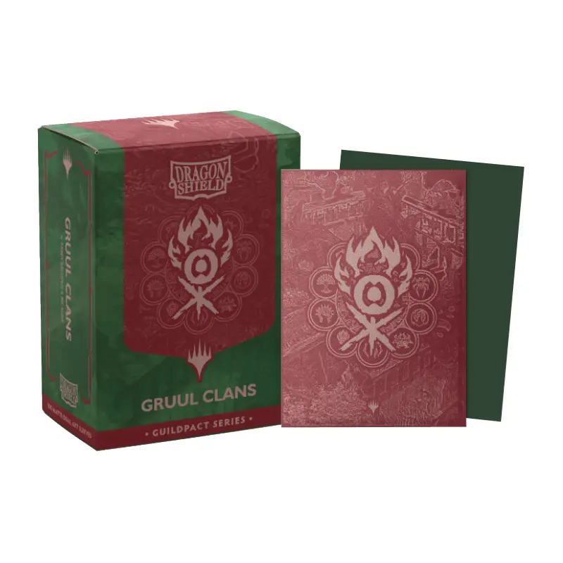 DS 100 STD Dual Matte Art Metallic Sleeves - MTG The Guildpact Series - Gruul Clans