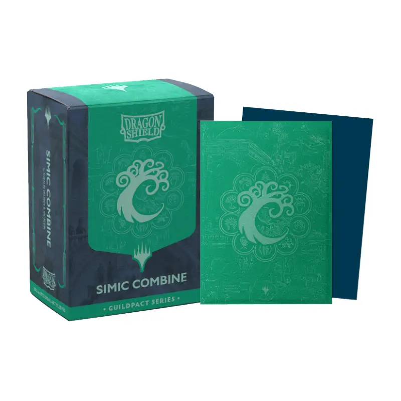 DS 100 STD Dual Matte Art Metallic Sleeves - MTG The Guildpact Series - Simic Combine
