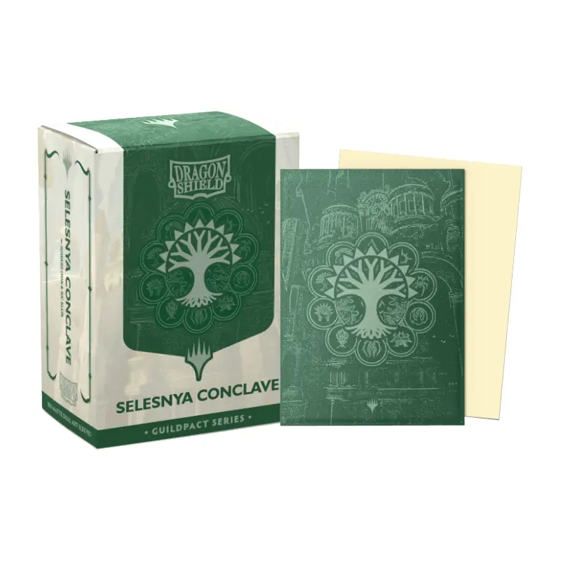 DS 100 STD Dual Matte Art Metallic Sleeves - MTG The Guildpact Series - Selesnya Conclave