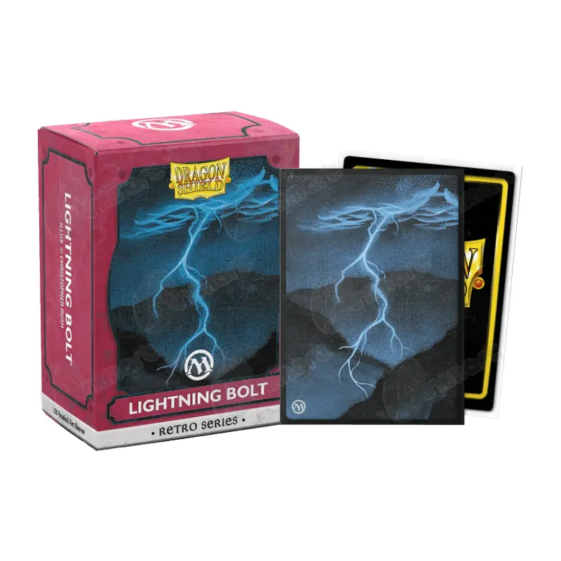 DS 100 STD Brushed Art Sleeves - MTG Retro Series - Lightning Bolt