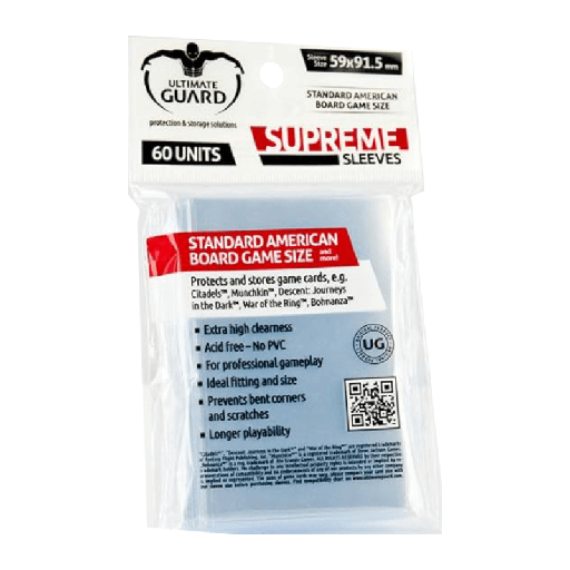 [UGD010101] UG 60 Supreme Standard American Board Game Sleeves