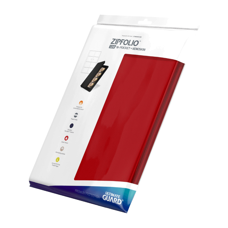 [UGD010435] UG ZipFolio 320 - 16 Pocket XenoSkin™ Red