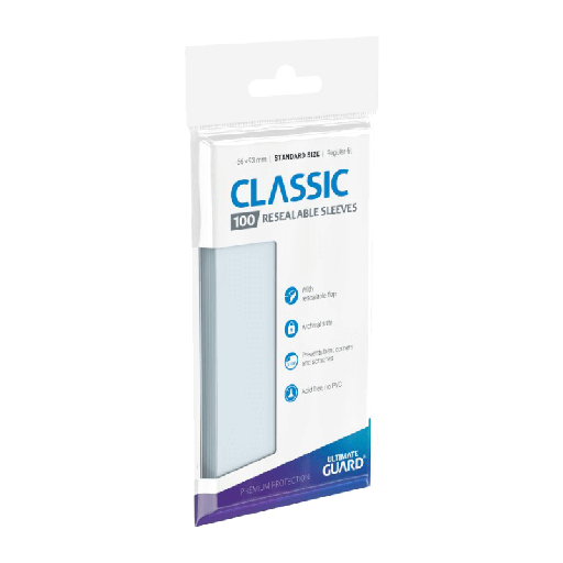 [UGD010965] UG 100 Classic Resealable Standard Sleeves Transparent