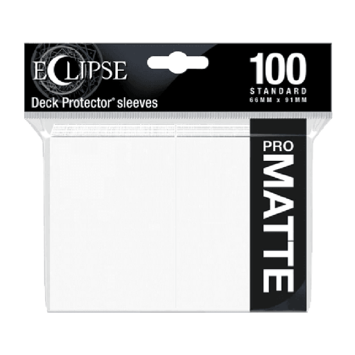 [UP-15612] UP 100 Eclipse Matte Standard Sleeves - Arctic White