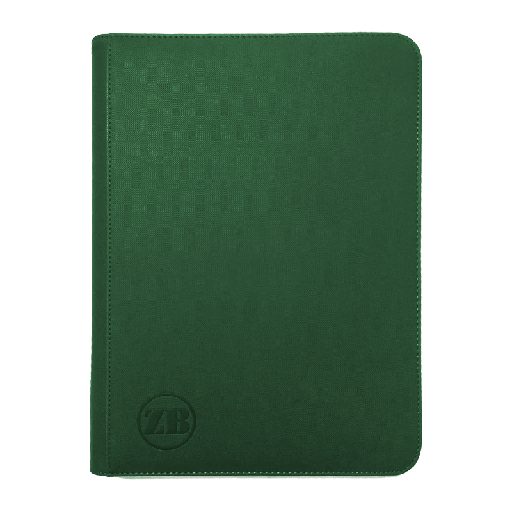 [ZB-4PZB-DG] ZB 4 Pocket Zip Binder Dark Green