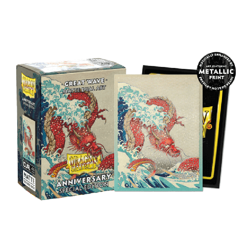 [AT-12117] DS 100 STD Dual Matte Metallic Art Sleeves - Great Wave