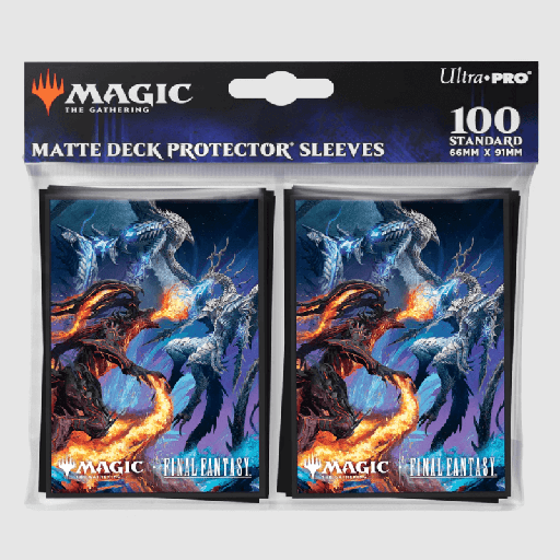 [UP-38707] UP 100ct Deck Protector Sleeves - Magic: The Gathering® FINAL FANTASY™ Bahamut and Ifrit