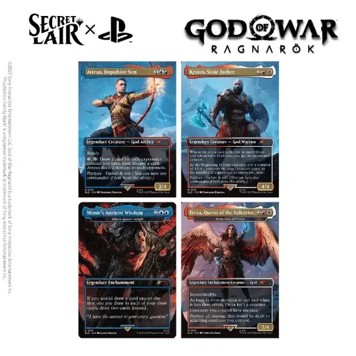 [D51880000] [WPN Exclusive] MTG: Secret Lair x Playstation - God of War Ragnarok