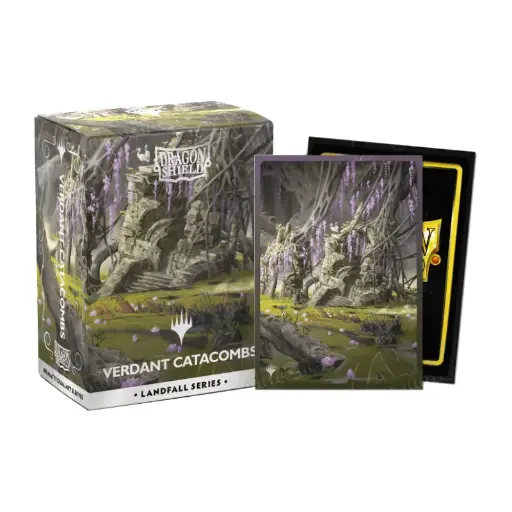 [AT-16504] DS 100 STD Dual Matte Art Sleeves - MTG Landfall Series - Verdant Catacomb
