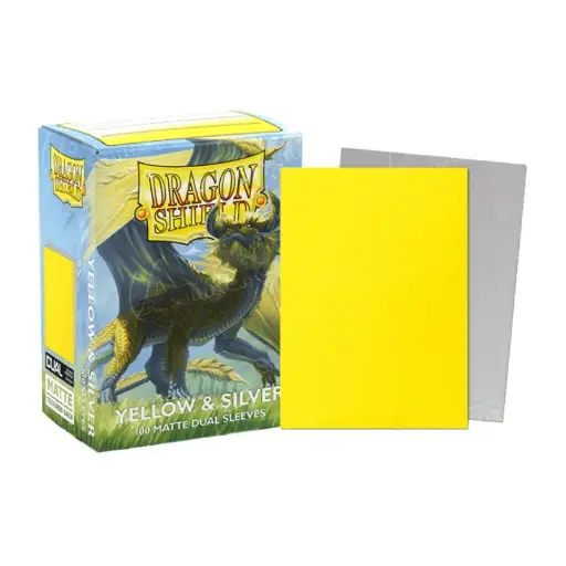 [AT-15071] DS 100 STD Dual Matte Sleeves - Yellow/Silver