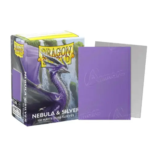 [AT-15075] DS 100 STD Dual Matte Sleeves - Nebula/Silver