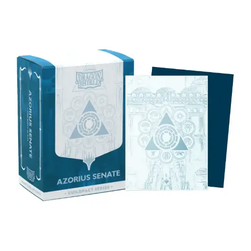 [AT-16507] DS 100 STD Dual Matte Art Metallic Sleeves - MTG The Guildpact Series - Azorius Senate